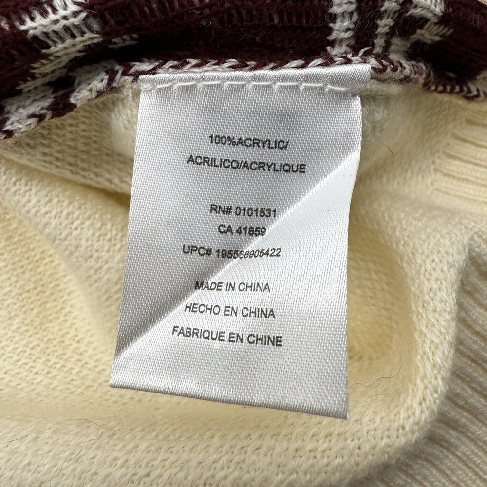 Maruchan Sweater Womens XXL Cream Ramen Graphic Fair Isle Knit Soup Novelty - Picture 4 of 5